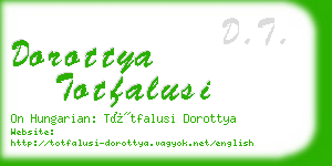 dorottya totfalusi business card